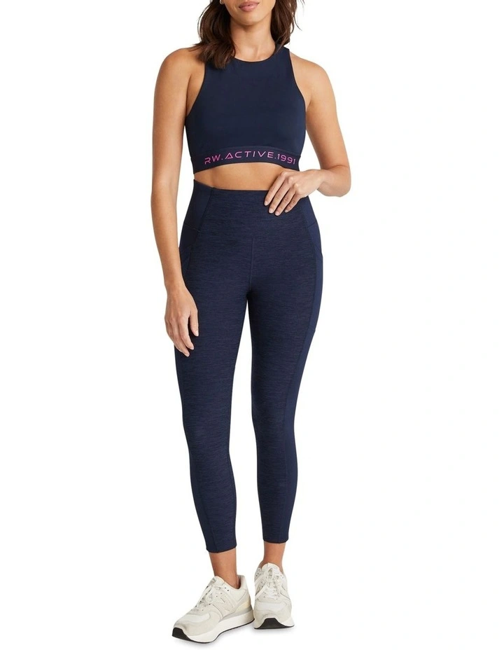 Euphoria Elastic Trim Crop In Blue - Image 4