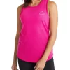 Casual Mesh Logo Tank In Hyper Pink