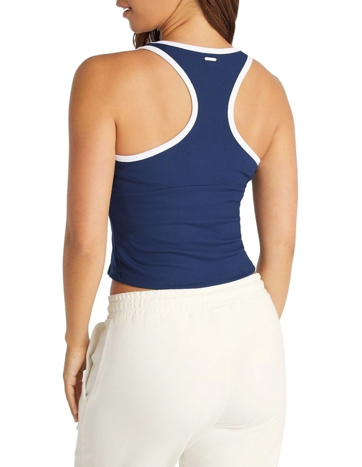 Ivy League Constrast Bind Tank In Admiral - Image 3