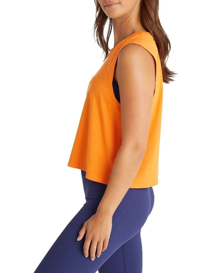 Ivy League Embossed Logo Tank In Orange - Image 2