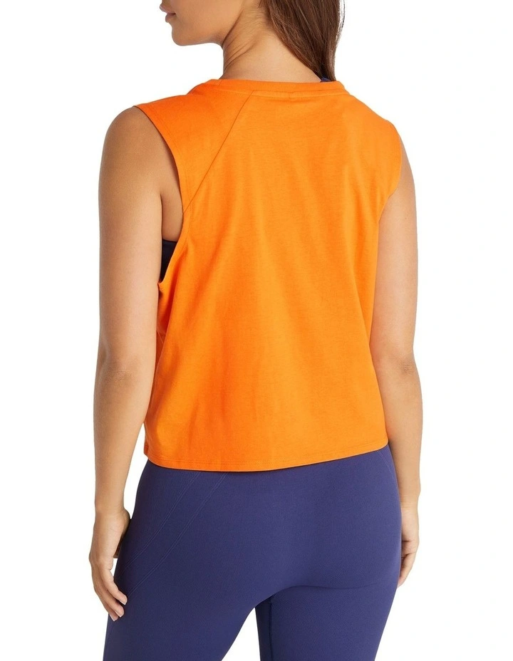 Ivy League Embossed Logo Tank In Orange - Image 3