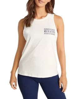 Ivy League Logo Tank In Cream