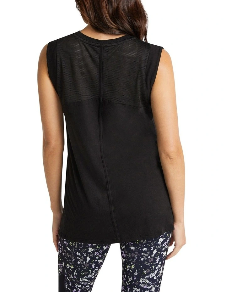 Colorado Mesh Back Tank In Black - Image 2