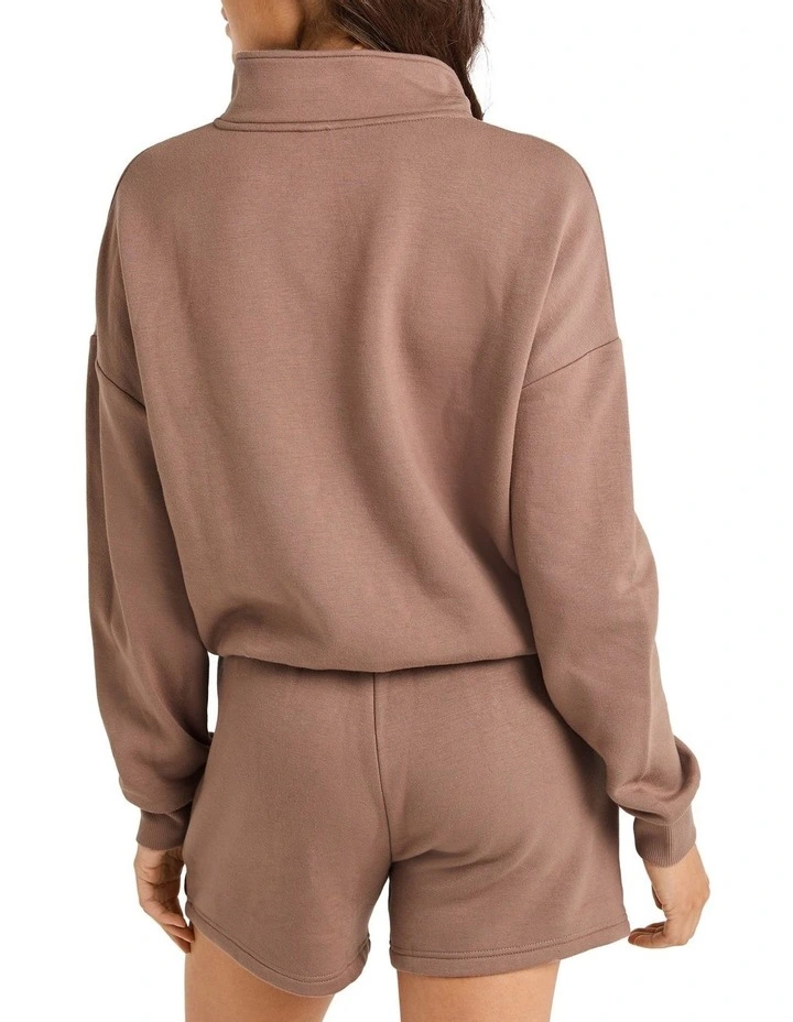 Melrose Embroidered Jumper In Brown - Image 3