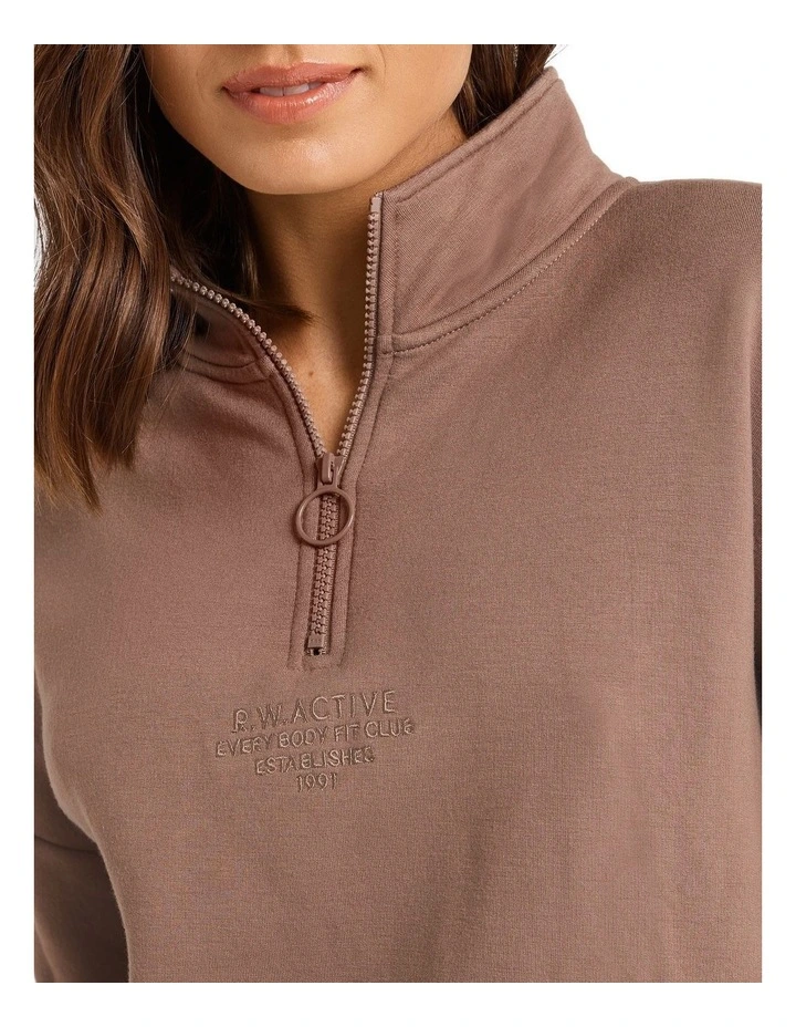 Melrose Embroidered Jumper In Brown - Image 4