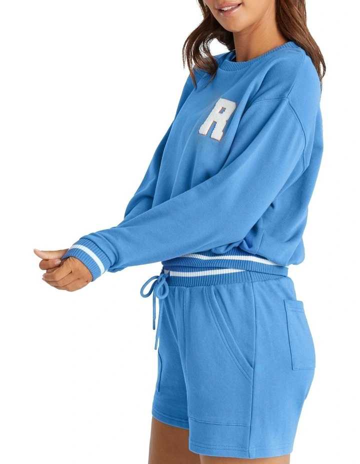 Ivy League Letter Crew In Columbia Blue - Image 3