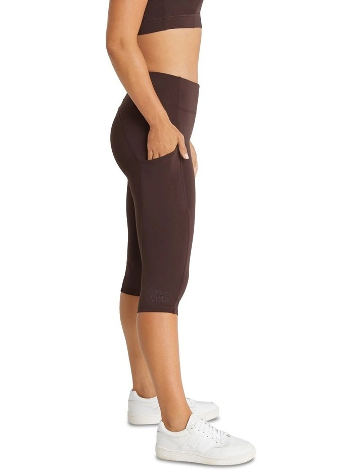 Reform Pocket 3/4 Tights In Chocolate - Image 2