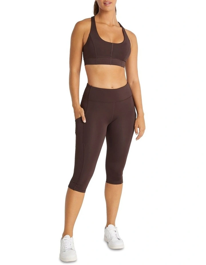 Reform Pocket 3/4 Tights In Chocolate - Image 5