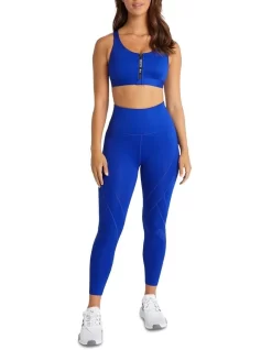 Energy Pocket Ankle Grazer Tights In Deep Electric