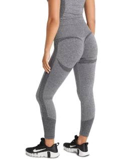 Seamless Scrunch Bum Ankle Grazer Tights In Grey