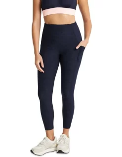 Ankle Grazer Pocket Tights In Blue