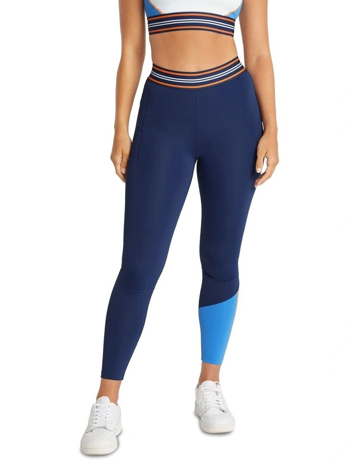 Ivy League Pocket Full Length Tights In Navy