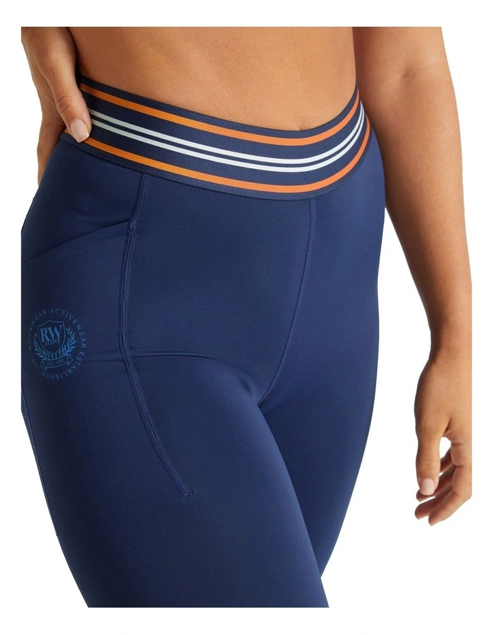 Ivy League Pocket Full Length Tights In Navy - Image 4