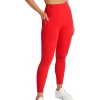 Circuit Pocket Full Length Tights In Red