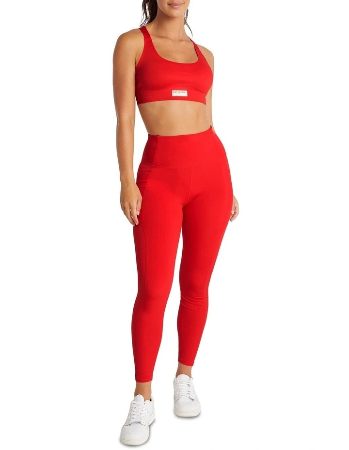 Circuit Pocket Full Length Tights In Red - Image 5