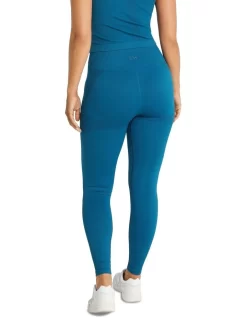 Seamless Full Length Tights In Peacock