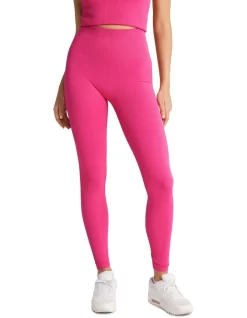 Seamless Full Length Tights In Pink