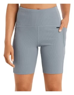 Melrose High Rise Pocket Bike Shorts In Grey