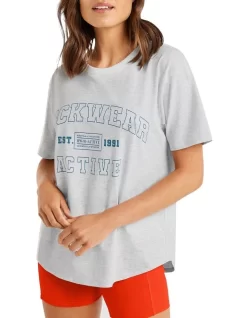 Logo Boyfriend Tee In Grey