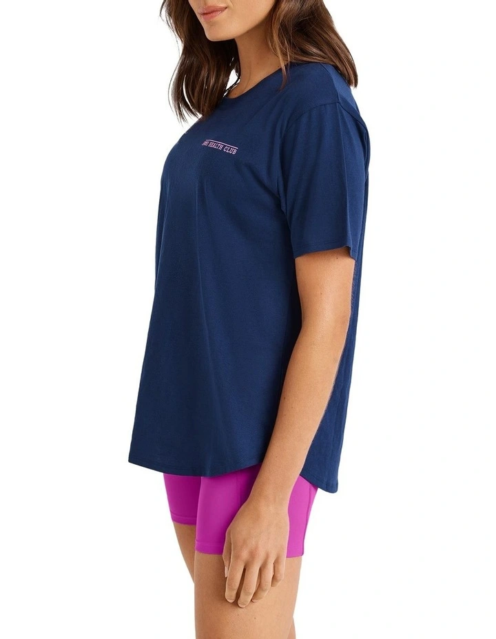 Logo Boyfriend Tee In Blue - Image 2