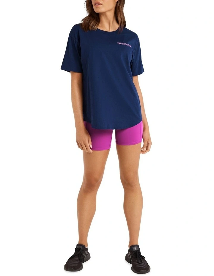 Logo Boyfriend Tee In Blue - Image 5