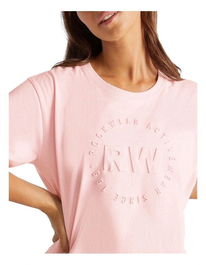 Logo Front Boyfriend Tee In Pink - Image 2