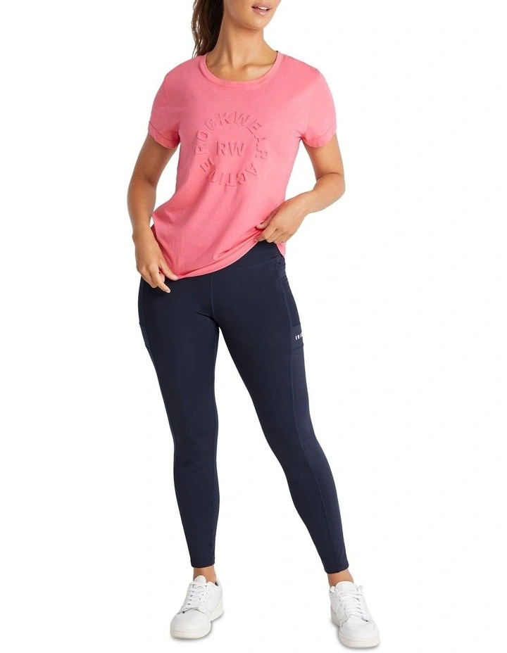 Embossed Logo Front Tee In Strawberry - Image 3