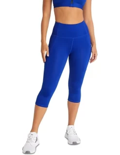 Pocket 3/4 Tights In Deep Electric