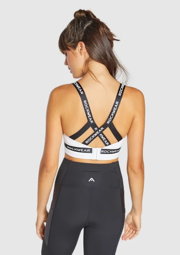 Logo Cross Back Medium Impact Sports Bra - Image 3