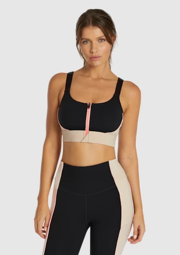 Neu Wave Adjustable Zip Medium Impact Sports Bra