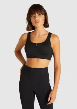 Moulded Zip Medium Impact Sports Bra