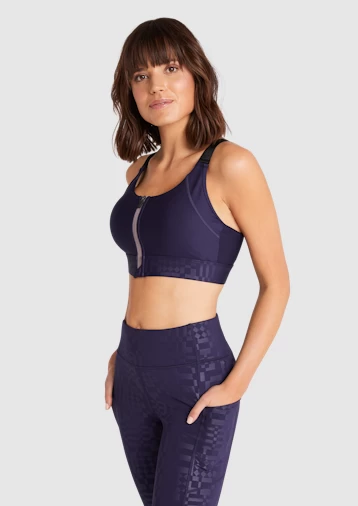 Dimension Zip Medium Impact Bra - Image 2