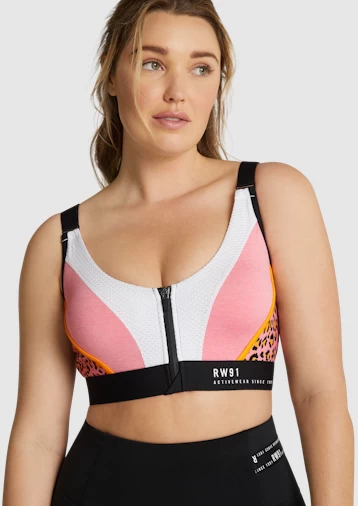 Blaze Adjustable Zip Medium Impact Sports Bra - Image 5