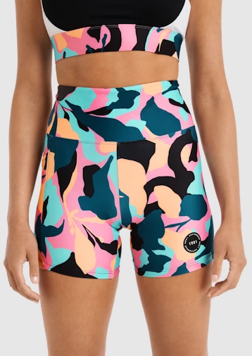 Abstraction Print Pocket Bike Shorts - Image 2