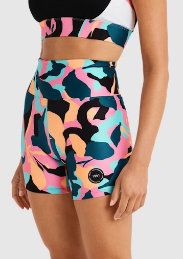 Abstraction Print Pocket Bike Shorts - Image 3