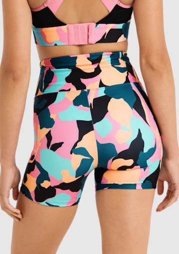 Abstraction Print Pocket Bike Shorts - Image 4