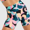 Abstraction Print Pocket Bike Shorts