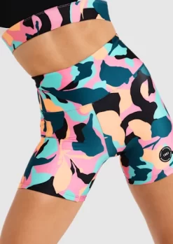 Abstraction Print Pocket Bike Shorts