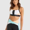 Abstraction Zip Medium Impact Sports Bra