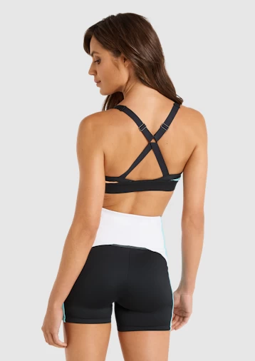 Abstraction Zip Medium Impact Sports Bra - Image 3