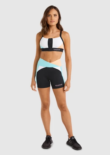 Abstraction Zip Medium Impact Sports Bra - Image 5